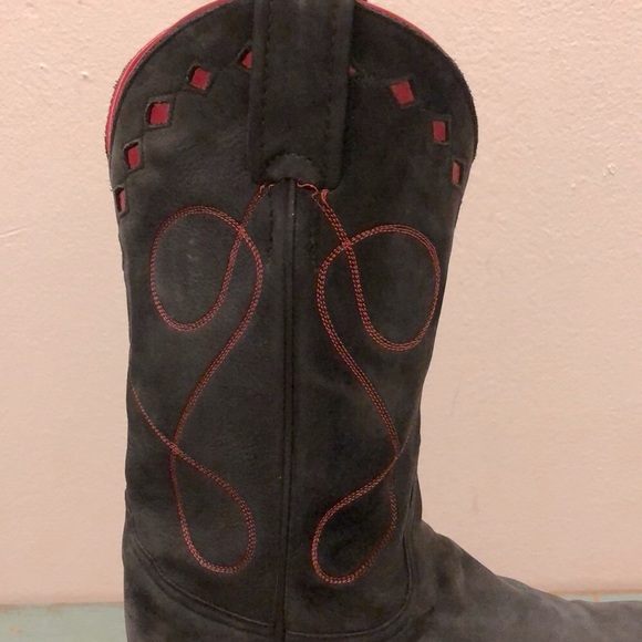 Larry Mahan Grey Suede Western Boots Women’s 6 - Picture 7 of 15